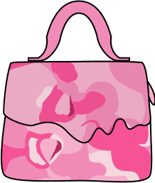 kissing bag pink